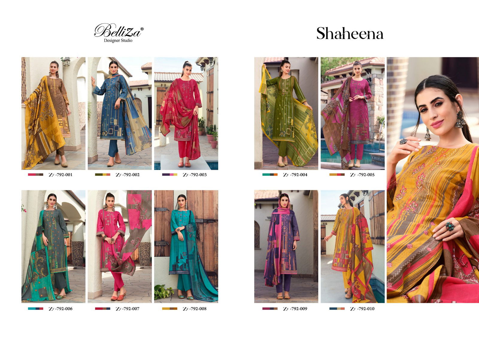 Shaheena By Belliza Readymade Printed Suits Catalog
